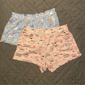 3 PAIRS of pj shorts, 2 small, 1 large